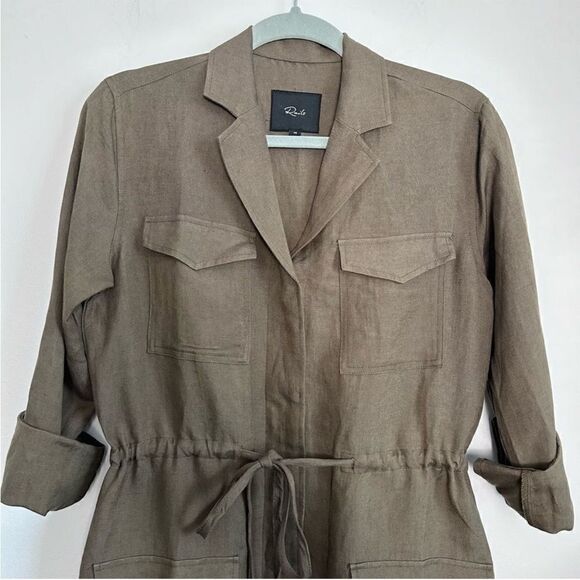 Rails Safari Carmen Dress In Army in khaki - Picture 11 of 14